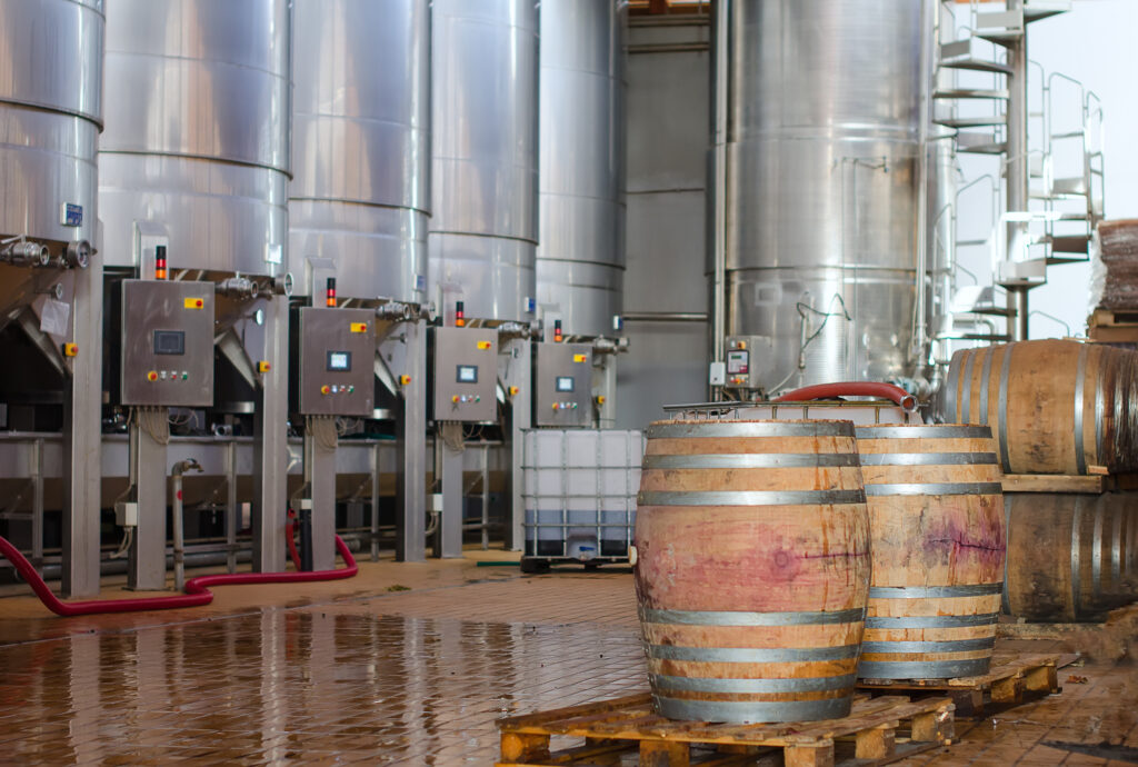 Wine manufacturing tanks